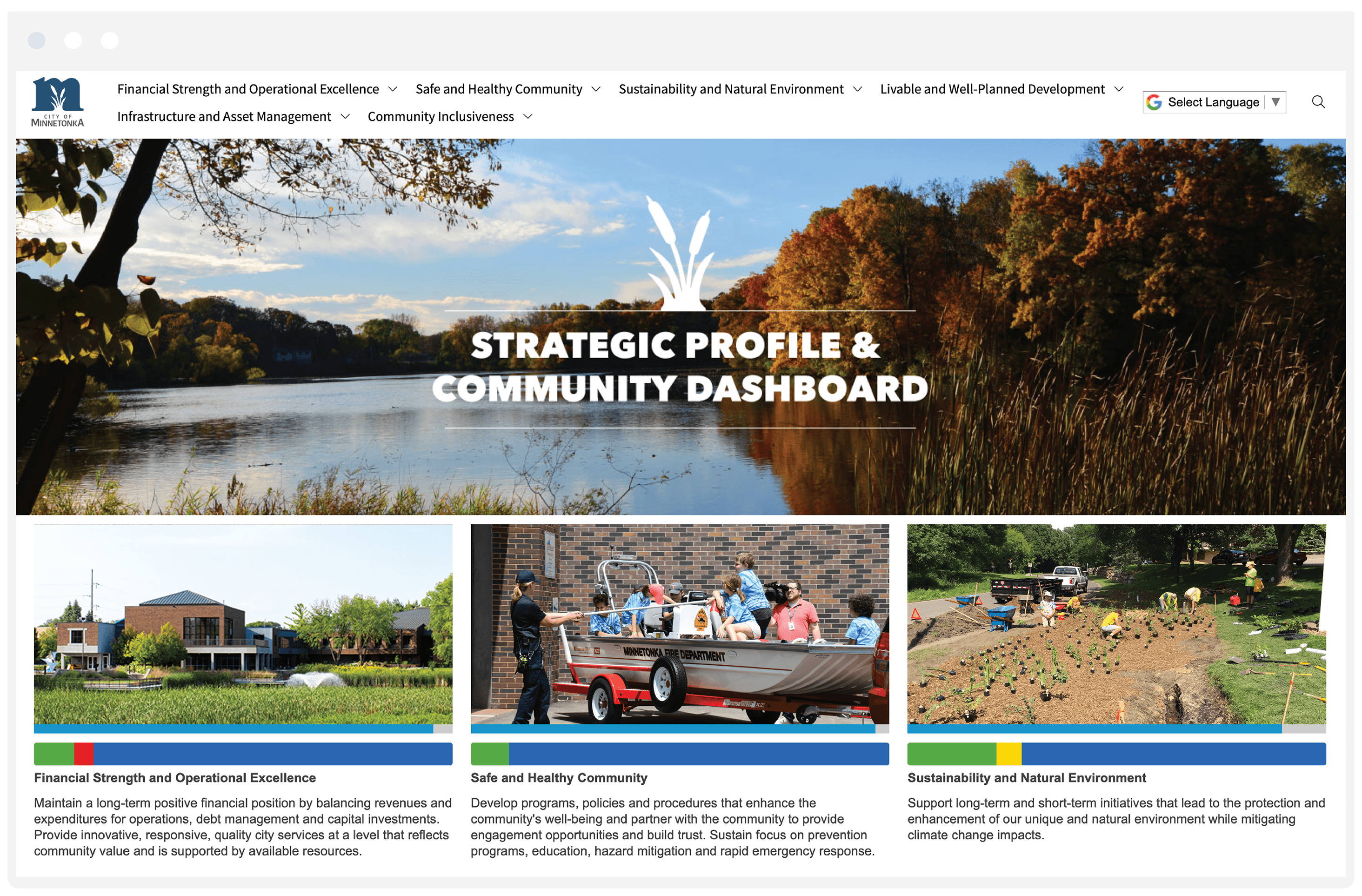 City of Minnetonka Government Strategy Execution Dashboard