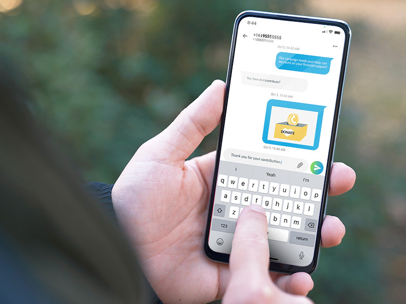 fundraising and donations via text message
