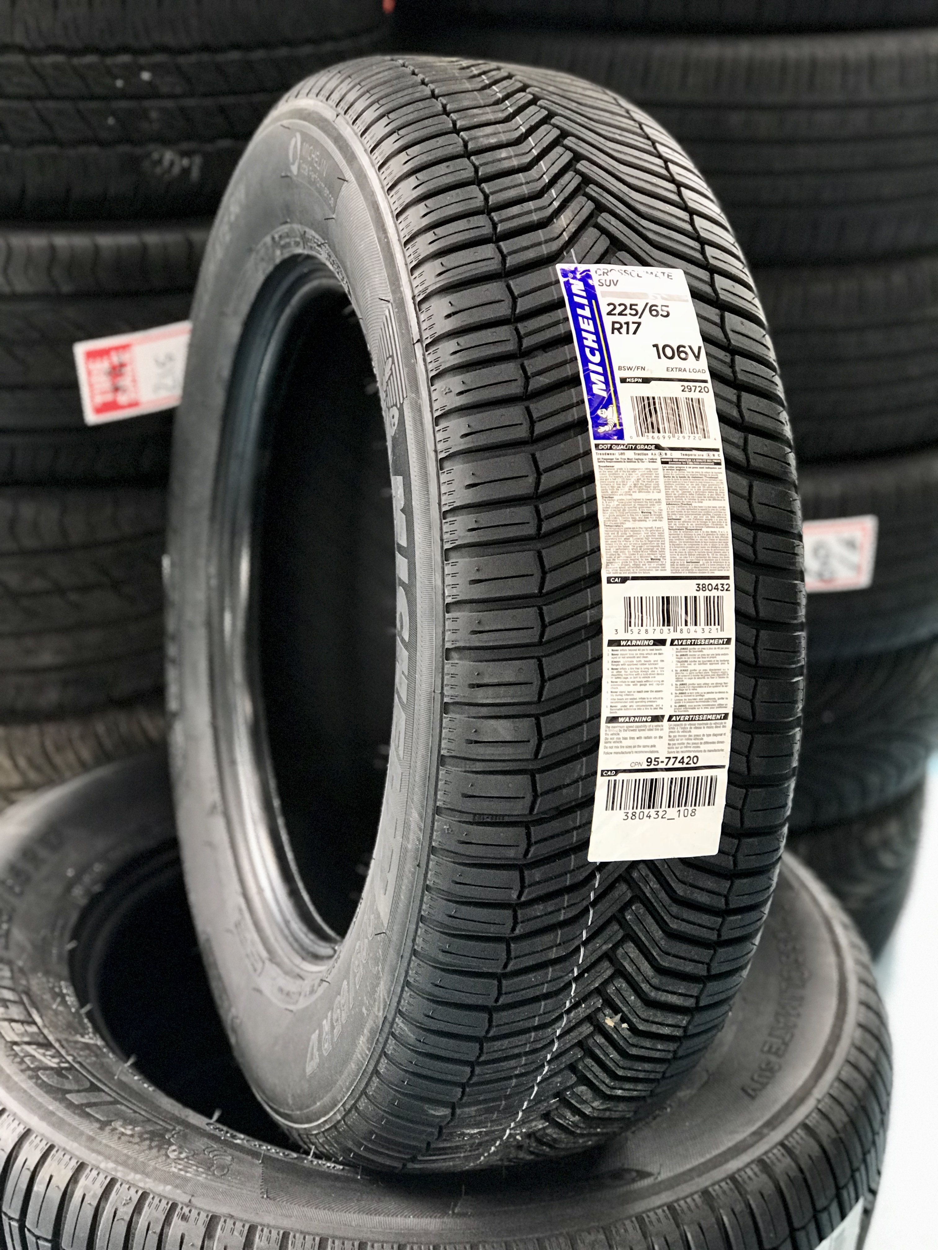 Michelin CrossClimate all-weather tire photographed at Green Car Tires