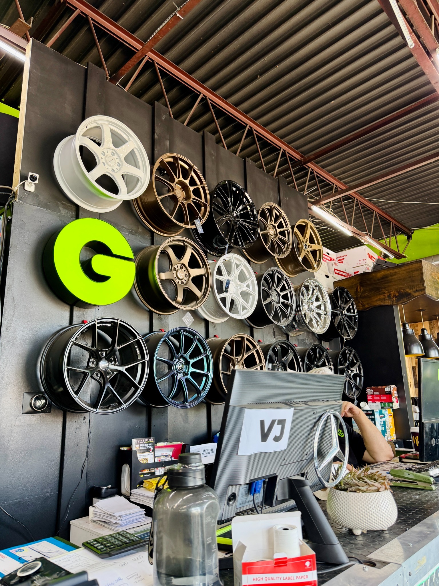 Wheel showroom at Green Tires