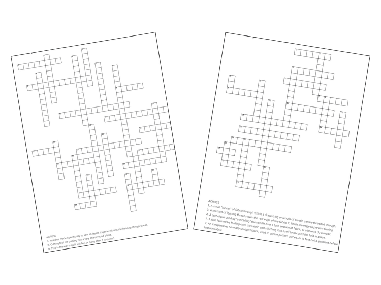 Activity Pages for Quilters and Sewers | National Quilters Circle