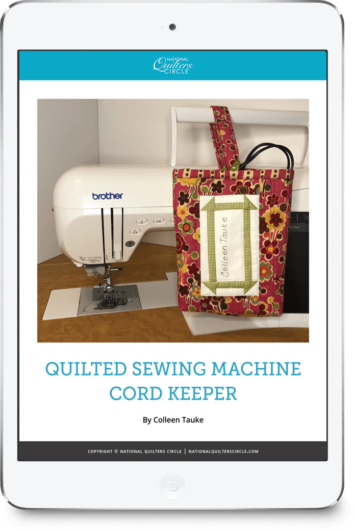 Quilted Sewing Machine Cord Keeper National Quilters Circle