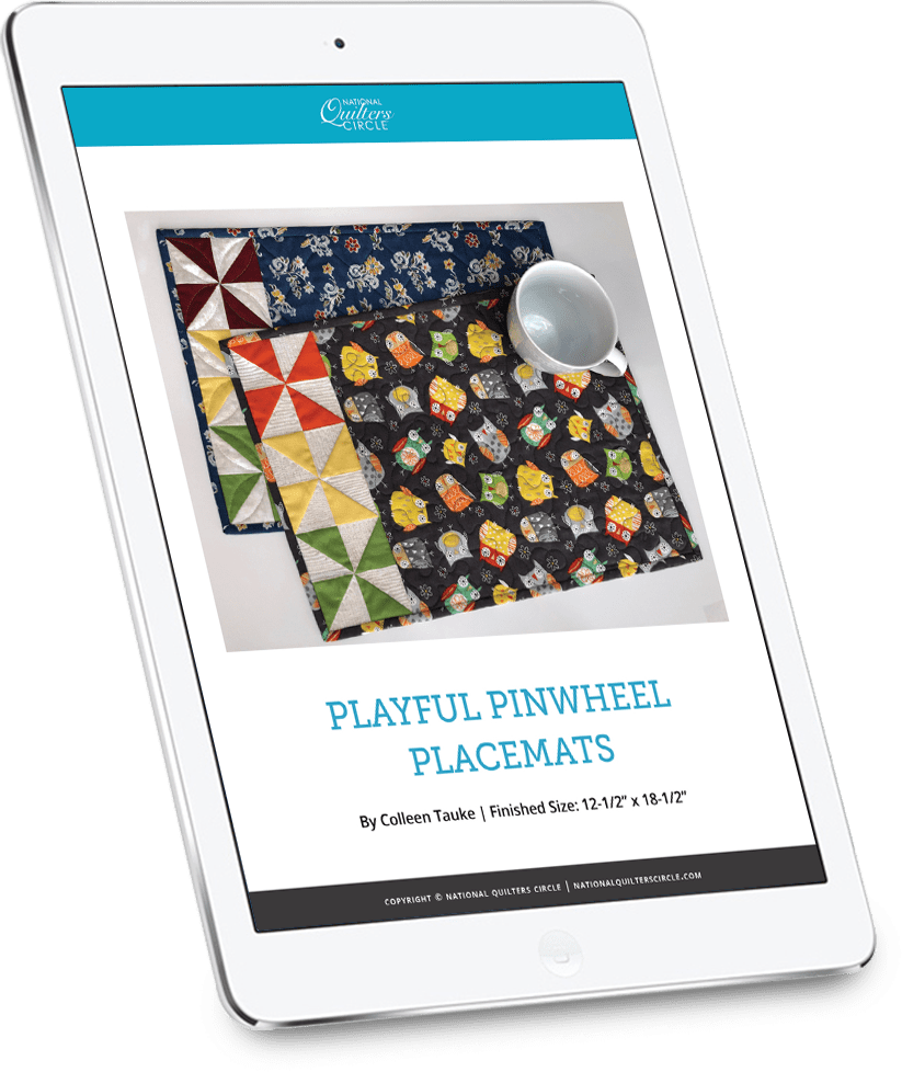 Playful Pinwheel Placemats National Quilters Circle