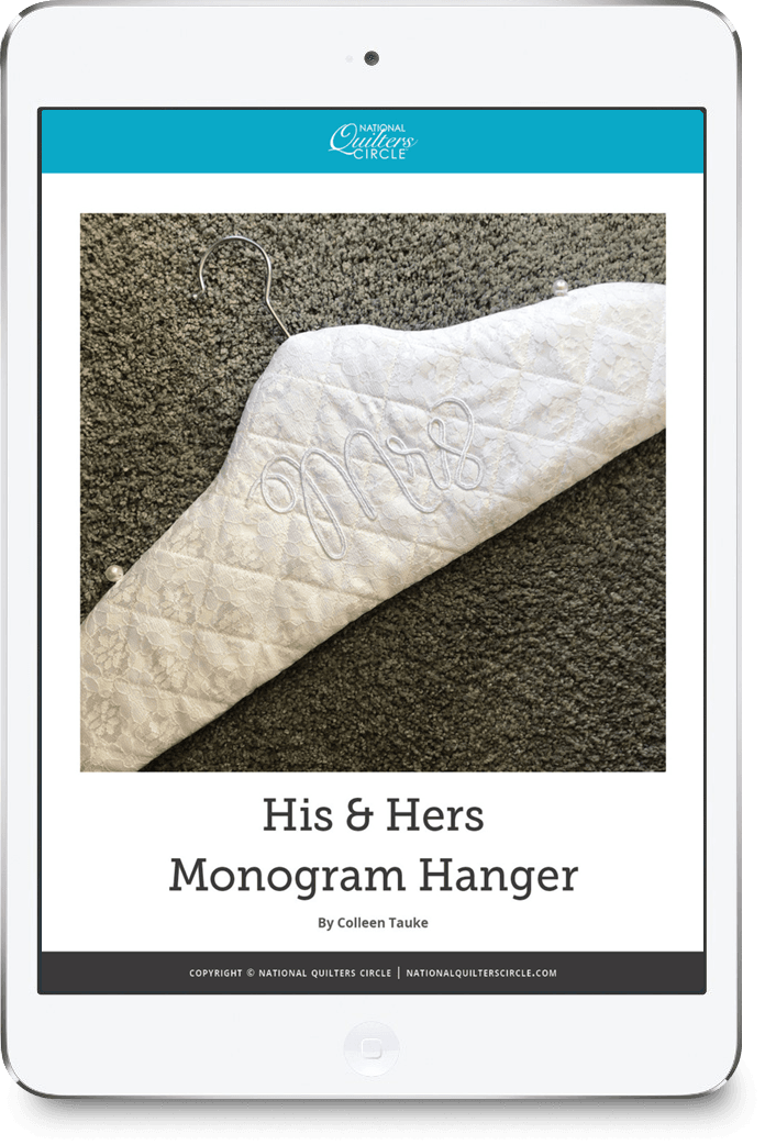 His & Hers Monogram Hanger National Quilters Circle