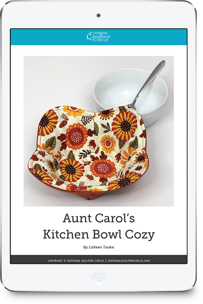 Aunt Carol's Kitchen Bowl Cozy National Quilters Circle