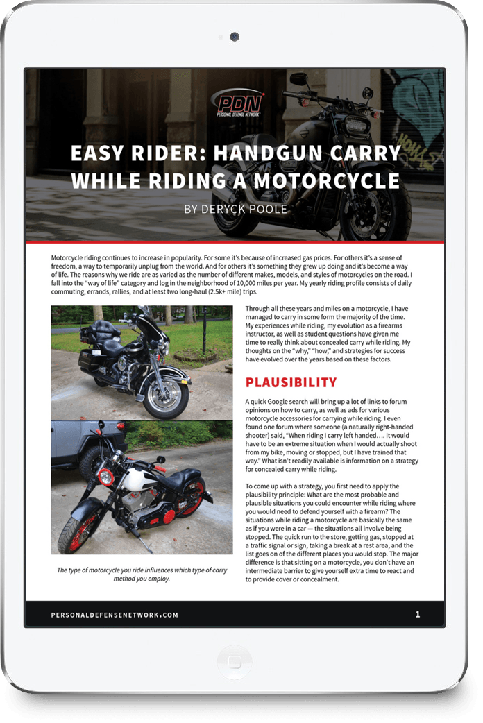 Easy Rider Handgun Carry While Riding a Motorcycle Personal Defense