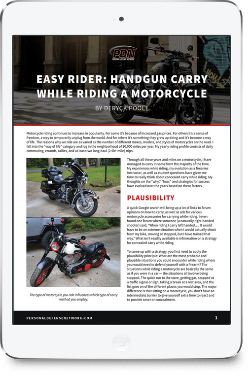 Easy Rider Handgun Carry While Riding a Motorcycle Personal Defense