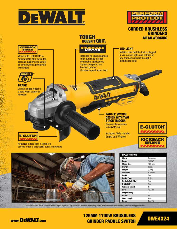 DEWALT Brushless Grinders Middle East