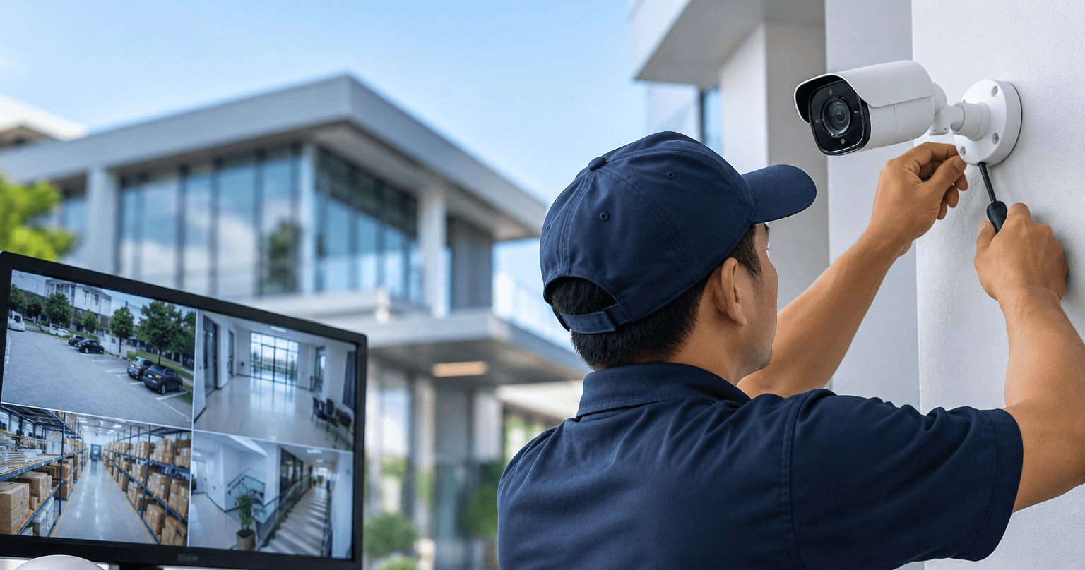 Professional security camera installation