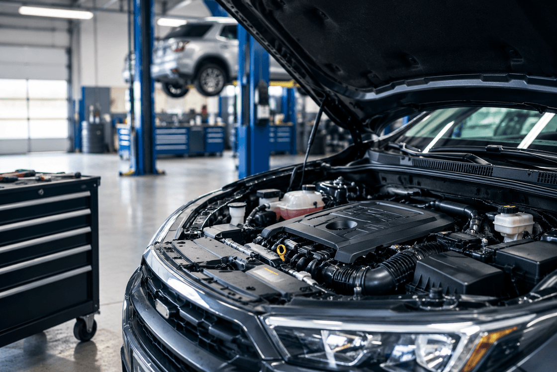 Honest Jon's Mechanic Care automotive repair shop engine bay