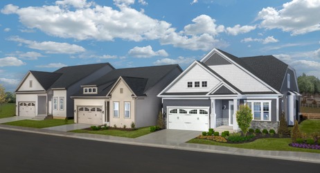 A streetscape of Brookfield Residential Homes