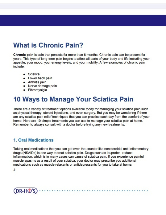 How to Manage Sciatica Pain DRHO'S