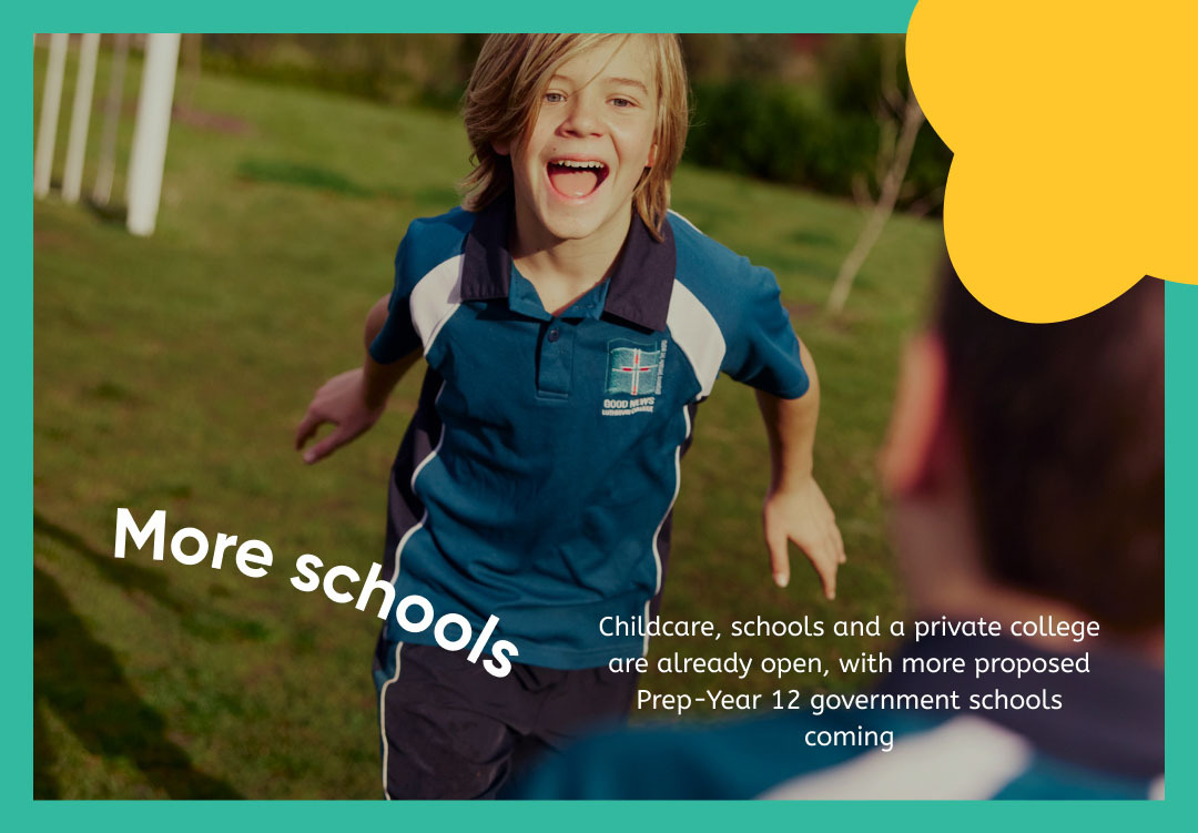 More schools - childcare, schools and a private college are already open