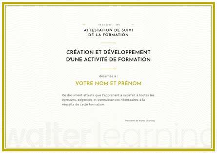 Formation avec certificat RS 5134