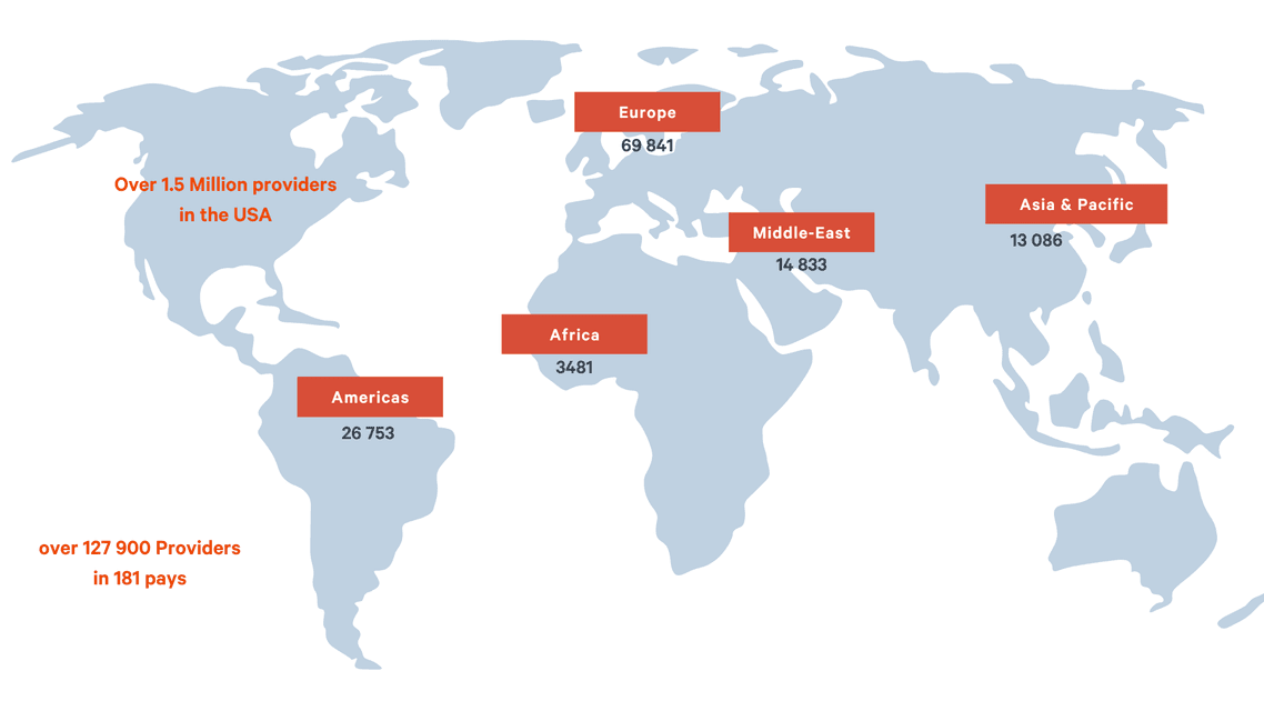 mappemonde réseau médical