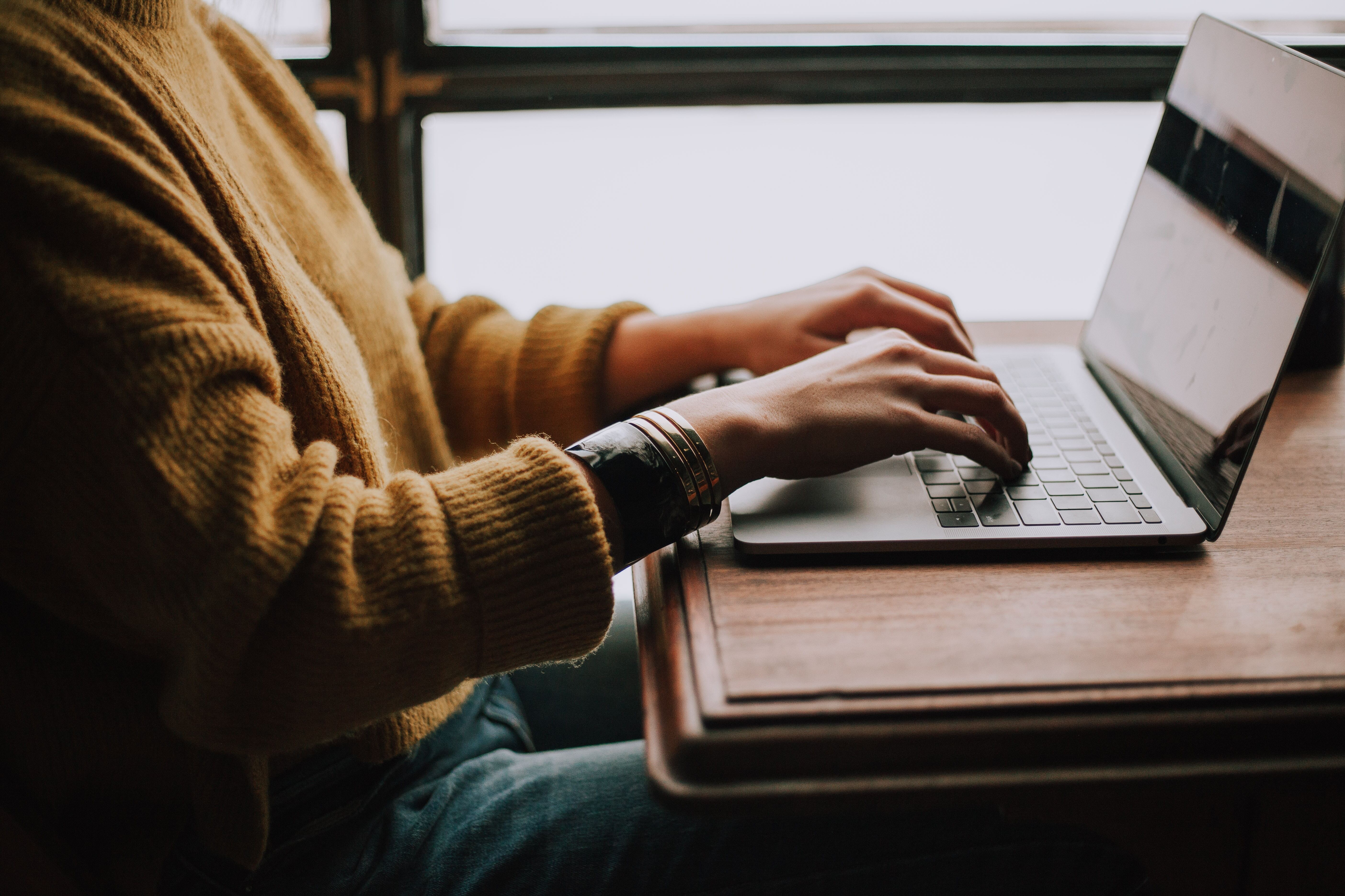 investor using laptop