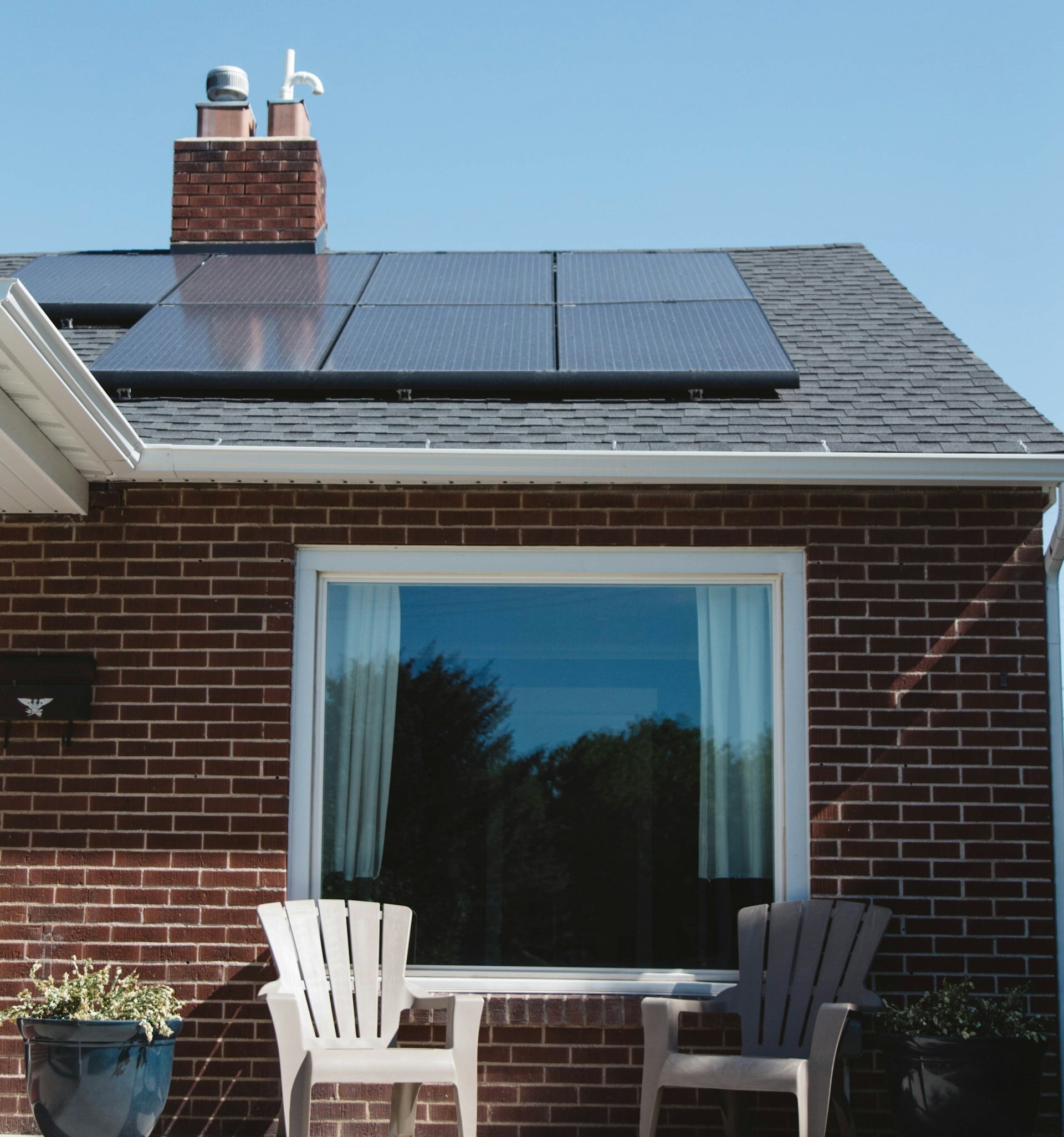 solar panel on home roof