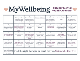 Mental Health Calendars - MyWellbeing