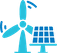 Wind and solar icon