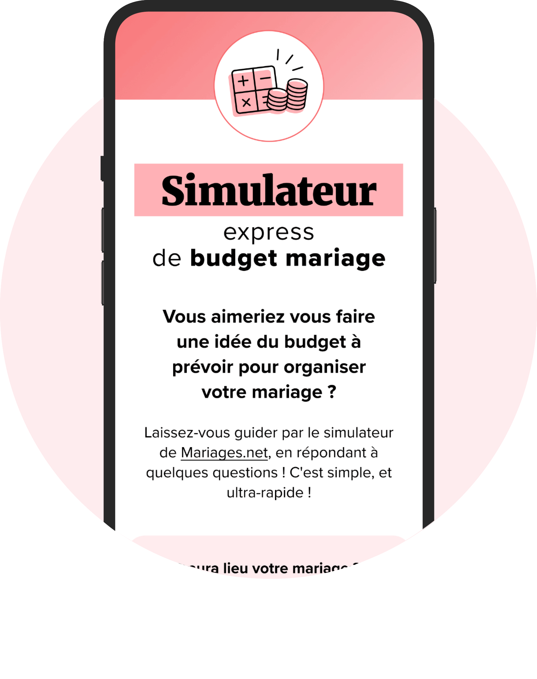 Simulateur express de budget mariage mariages