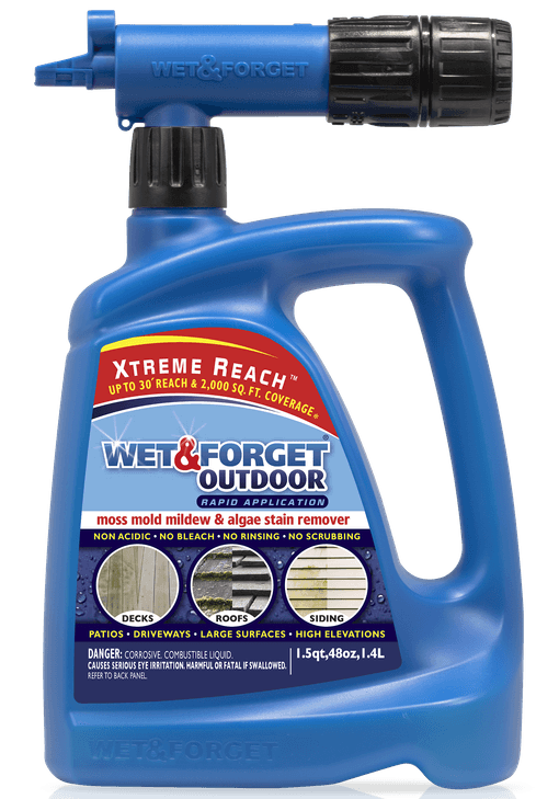 Wet and forget outdoor cleaner