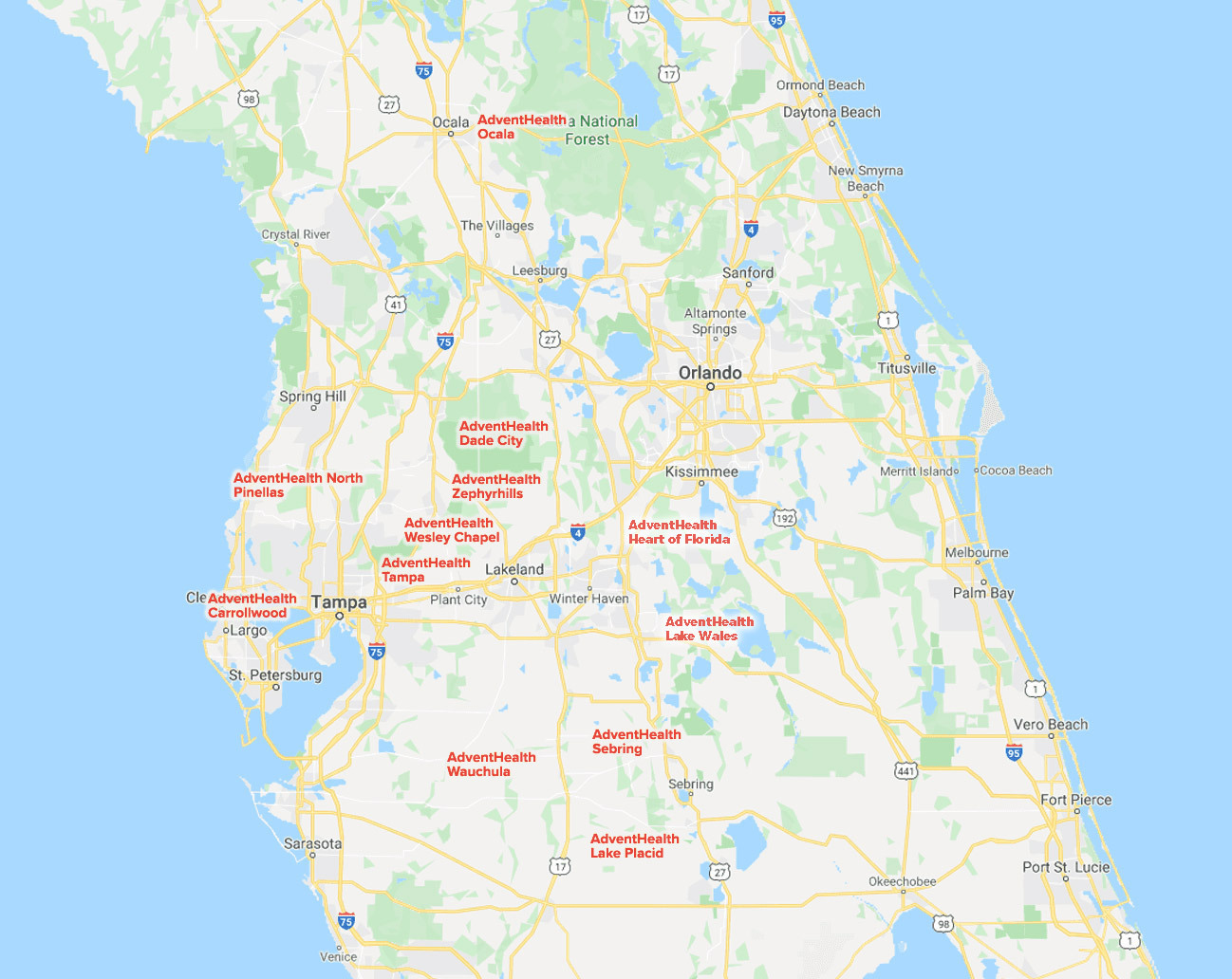 AdventHealth Map