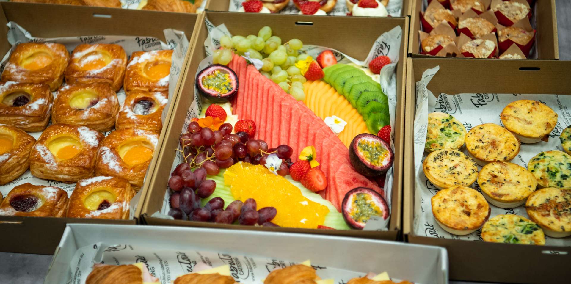 Morning tea catering delivered fresh to Melbourne office by Fabulous Catering