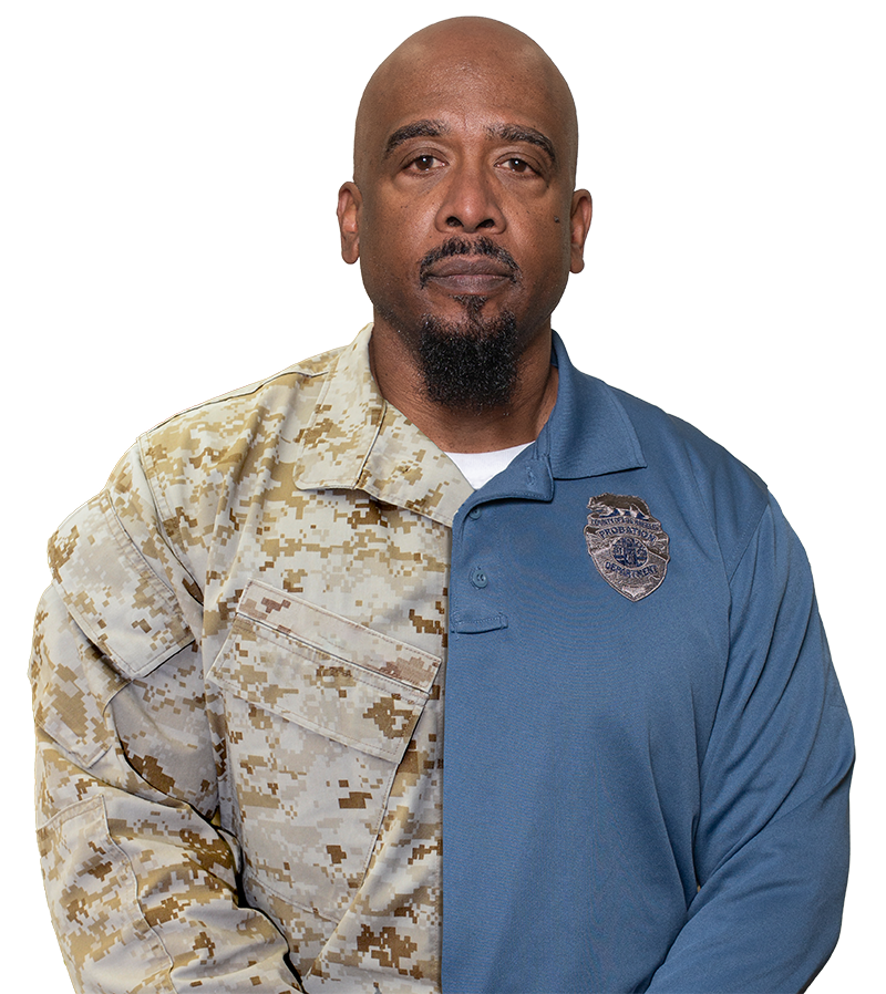Military veteran now working as a Deputy Probation Officer for LACP