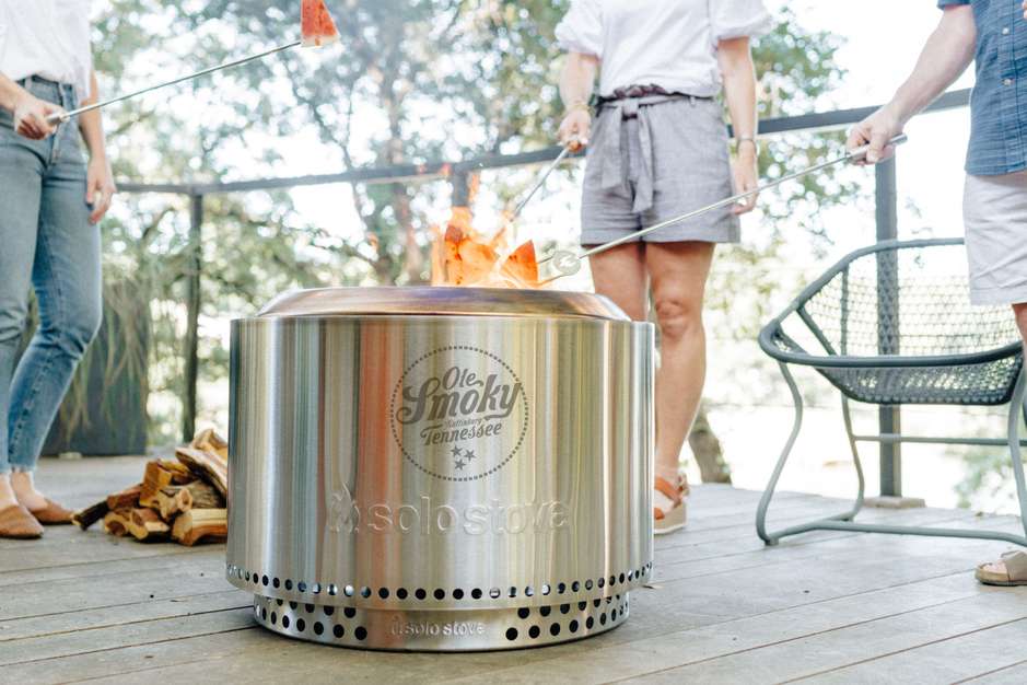 Roasting on Solo Stove Fire Pit. 