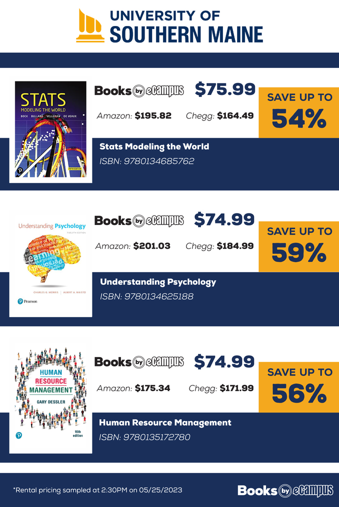 University of Southern Maine Online Bookstore Books by eCampus