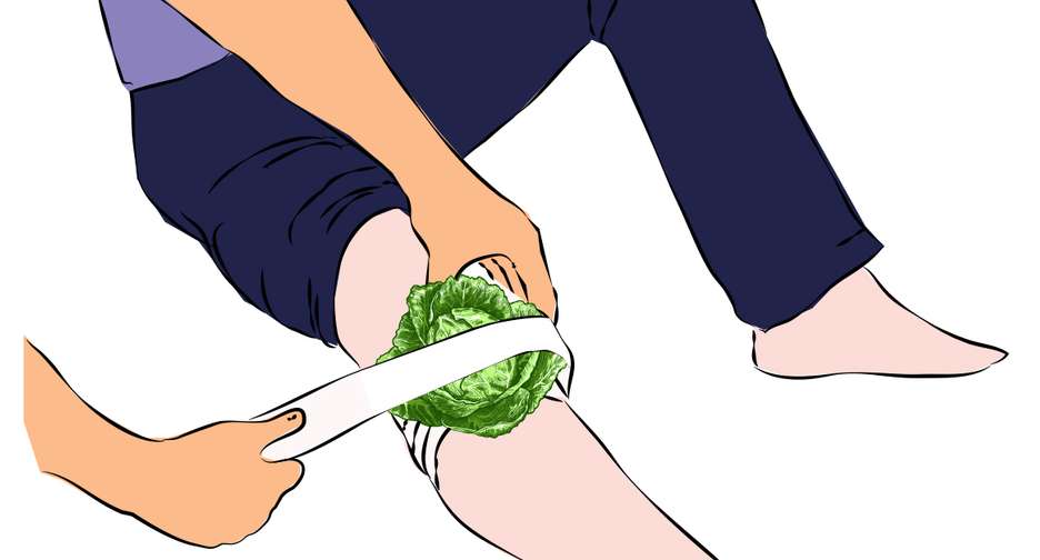 And while wrapping your knees or joints in cabbage leaves DOES have