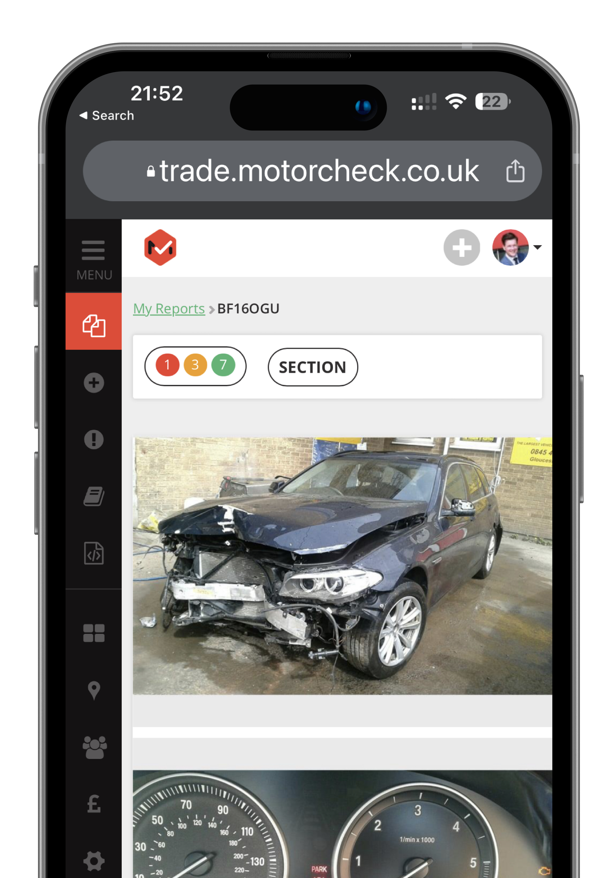 The UK's most comprehensive car history check with damage photos!