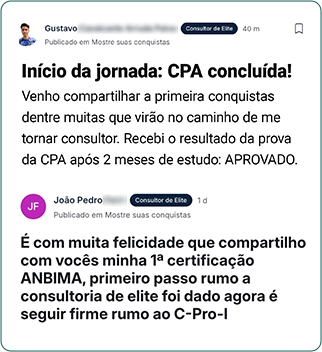 Depoimento de aluno aprovado na CPA