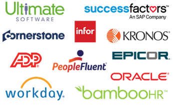 Logos, Ultimate Software, successfactors, kronos, cornerstone, adp, infor, peoplefluent, workday, epicor, bamboohr
