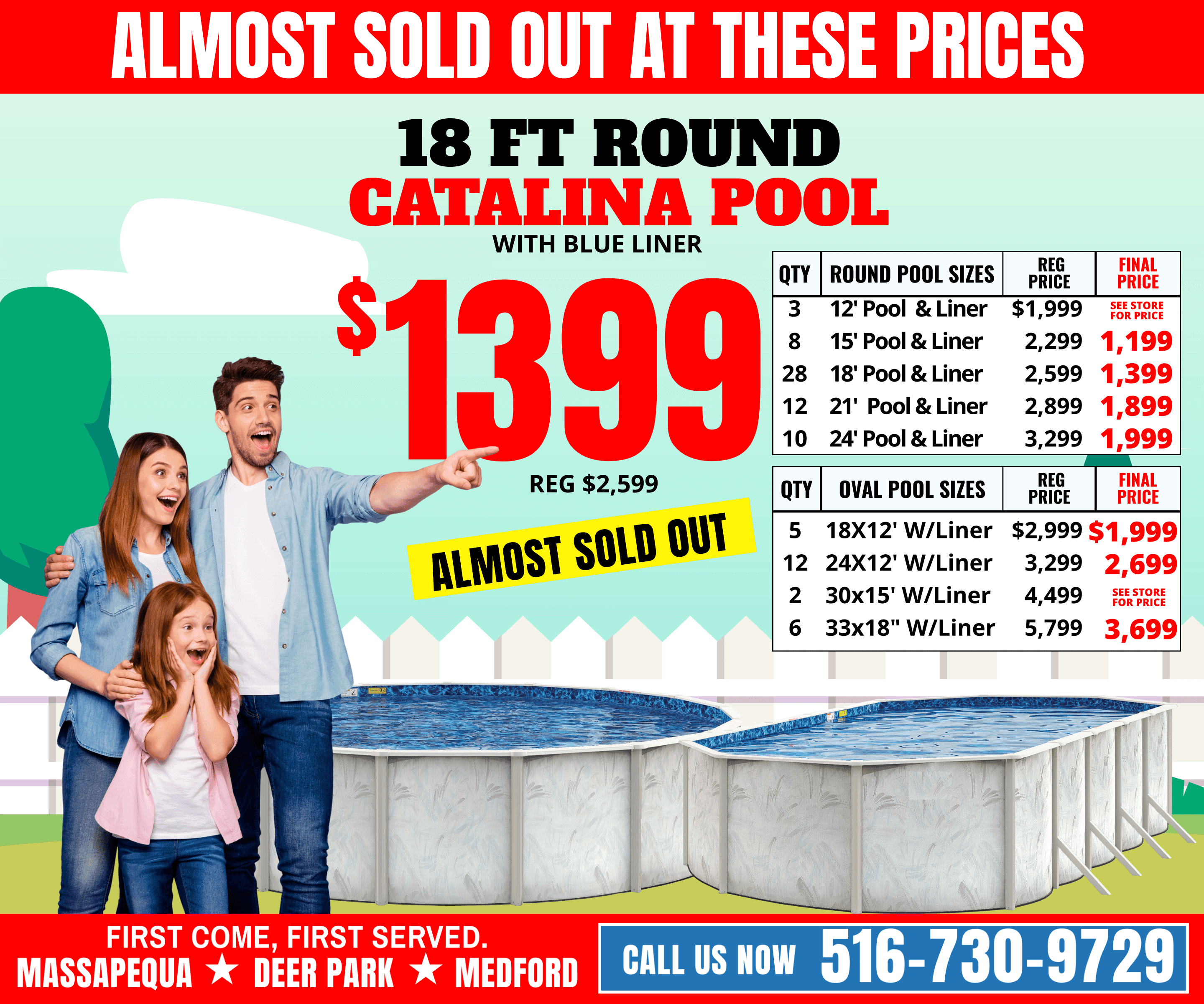 Island Recreational Mega Pool SALE