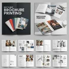 Printed brochures and folded sales literature produced by ASB Graphics