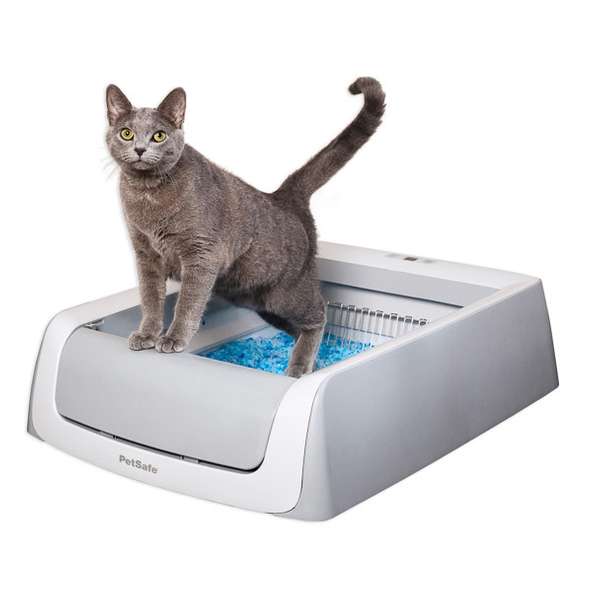 Use a self cleaning litter box to never scoop cat litter again.