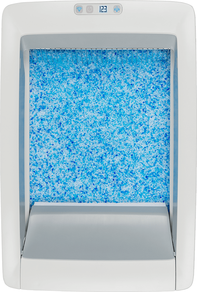 Use a self cleaning litter box to never scoop cat litter again.