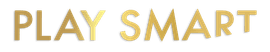 Logo de Play Smart en or.