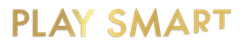 Play Smart logo in gold.