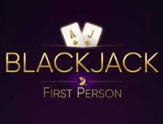 Logo van First Person Blackjack, een online kaartspel van Evolution Gaming gebaseerd op Blackjack.