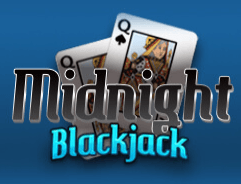 Logo van Midnight Blackjack. Een online kaartspel bij Magic Betting Casino.