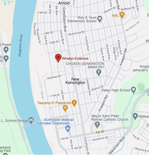 Whalen Exteriors map