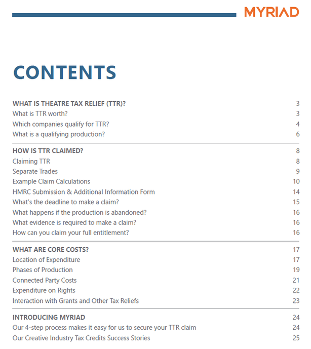 Theatre Tax Relief (TTR) - Free eBook