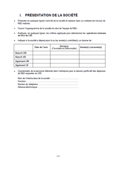 Page 2 du modèle de rapport technique CIR