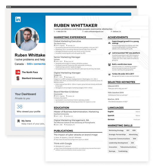 resume helper linkedin