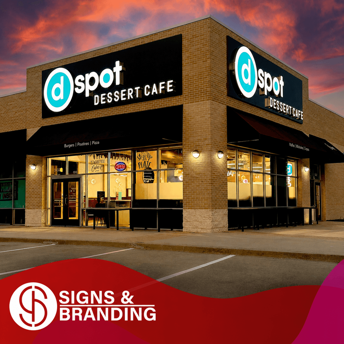 D-Spot Dessert Cafe signage