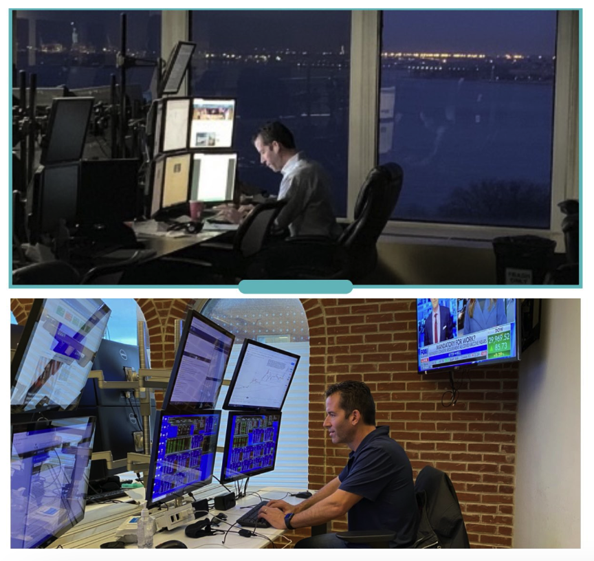 Scott Redler at his trading desk