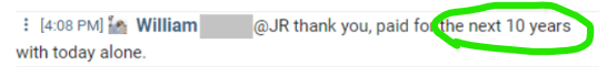 Member testimonial