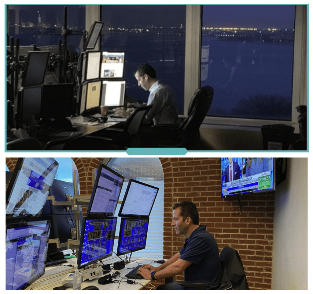 Scott Redler at his trading desk